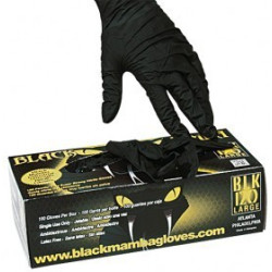 Gants nitrile noirs (Vendu...