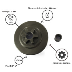 Pignon Etoile 3/8 Picco 6...