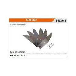 Kit 6 Lames Inférieures Tondeuse Robot Staub Véga Référence AK119573