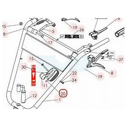 Cable d'Accélérateur Longueur 630 mm Référence 0308040037
