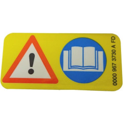 Pictogramme d'avertissement hl d'origine Stihl référence 0000 967 3730