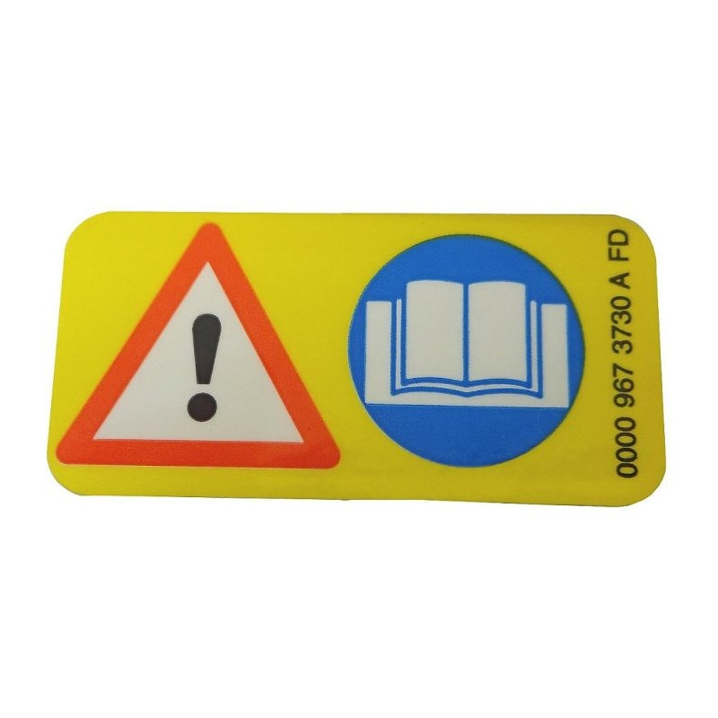 Pictogramme d'avertissement hl d'origine Stihl référence 0000 967 3730