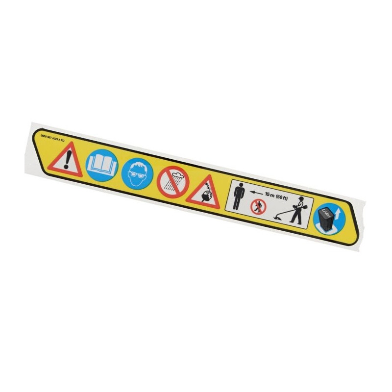 Pictogramme d'avertissement d'origine Stihl référence 0000 967 4023