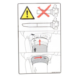 Pictogramme avertissement d'origine Stihl référence 0000 967 7232