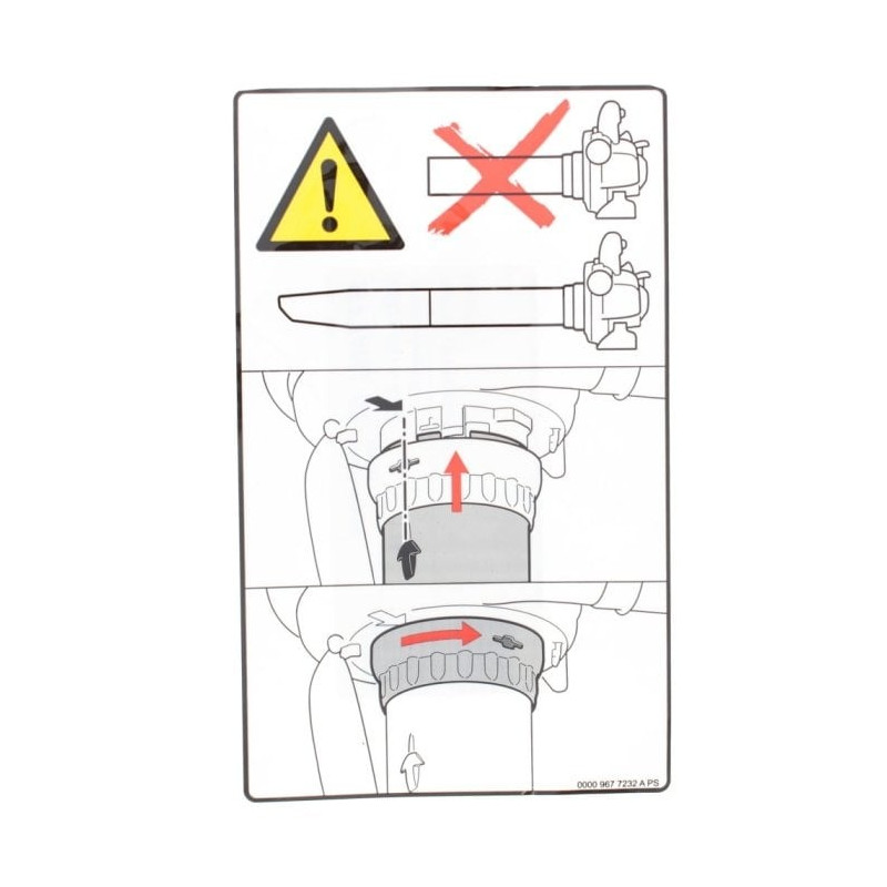 Pictogramme avertissement d'origine Stihl référence 0000 967 7232