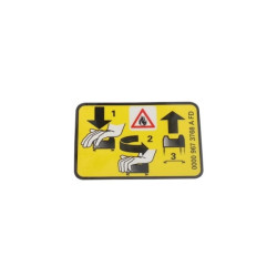 Pictogramme d'avertissement d'origine Stihl référence 0000 967 7238
