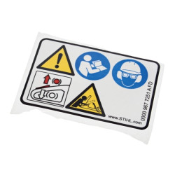 Pictogramme d'avertissement d'origine Stihl référence 0000 967 7251