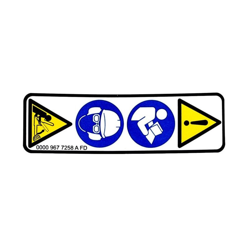 Pictogramme avertissement d'origine Stihl référence 0000 967 7258
