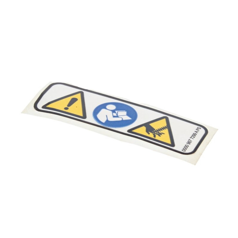 Pictogramme d'avertissement d'origine Stihl référence 0000 967 7299