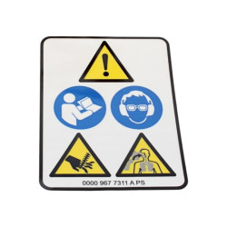 Pictogramme d'avertissement d'origine Stihl référence 0000 967 7311