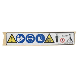 Pictogramme d'avertissement MM d'origine Stihl référence 0000 967 7321