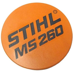 Plaque matricule ms 260 d'origine Stihl référence 1121 967 1507
