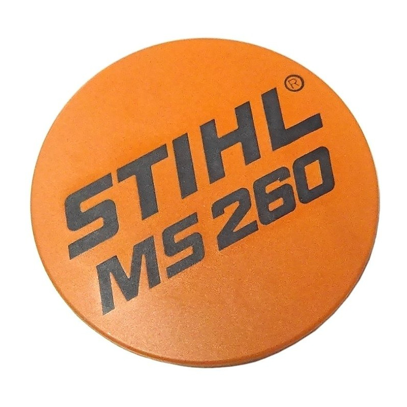 Plaque matricule ms 260 d'origine Stihl référence 1121 967 1507