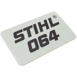 Plaque matr. 064 d'origine Stihl référence 1122 967 1503