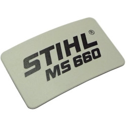 Plaque matricule ms 660 d'origine Stihl référence 1122 967 1506