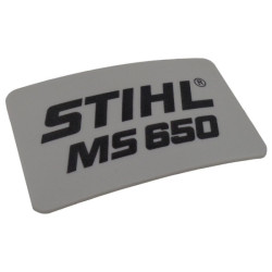 Plaque matricule ms 650 d'origine Stihl référence 1122 967 1508