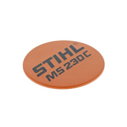 Plaque matricule ms 230 c-be d'origine Stihl référence 1123 967 1513