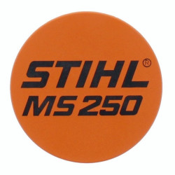Plaque matricule ms 250 d'origine Stihl référence 1123 967 1514