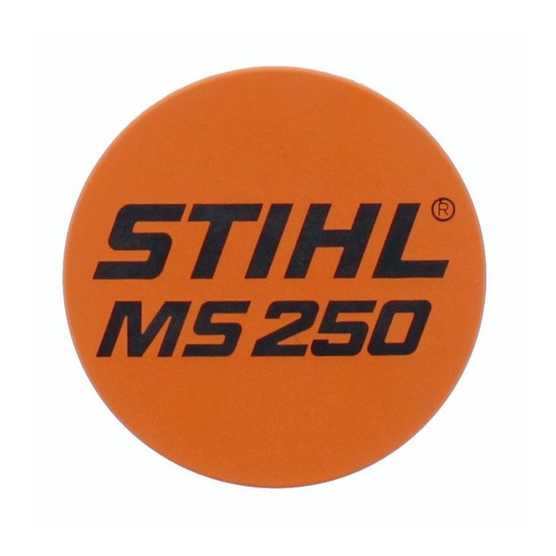 Plaque matricule ms 250 d'origine Stihl référence 1123 967 1514