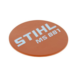 Plaque matricule MS 881 d'origine Stihl référence 1124 967 1503