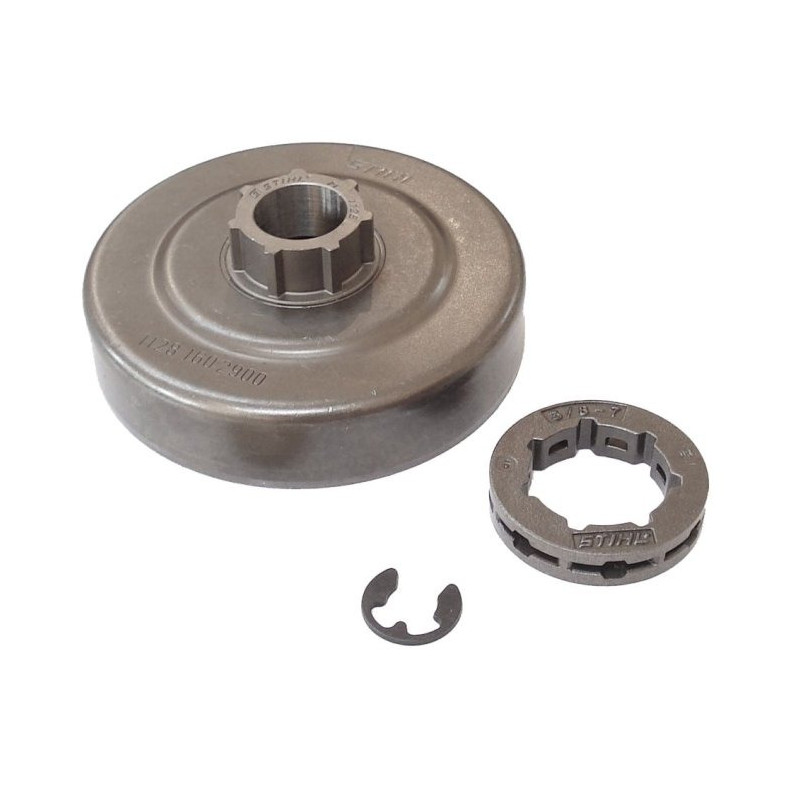 Jeu pignon a anneau 3/8 7 dts d'origine Stihl référence 1125 007 1002