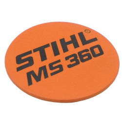 Plaque matr. ms 360 d'origine Stihl référence 1125 967 1510
