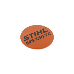 Plaque matricule MS 194 TC d'origine Stihl référence 1137 967 1509