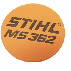 Plaque matricule ms 362 d'origine Stihl référence 1140 967 1500