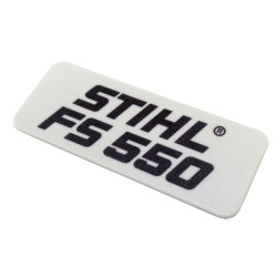 Plaque matric. fs 550 d'origine Stihl référence 4116 967 1506