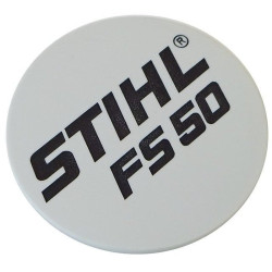 Plaque matricule FS 50 d'origine Stihl référence 4144 967 1501
