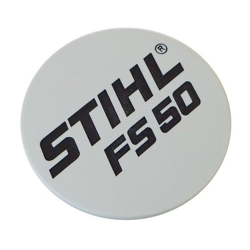 Plaque matricule FS 50 d'origine Stihl référence 4144 967 1501