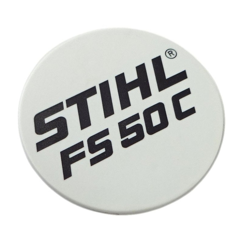 Plaque matricule FS 50 C d'origine Stihl référence 4144 967 1508