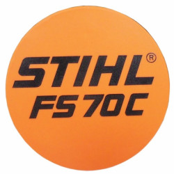 Plaque matricule fs 70 d'origine Stihl référence 4144 967 1511