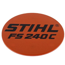Plaque matricule FS 240 C d'origine Stihl référence 4147 967 1550