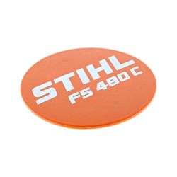 Plaque matricule FS 490 C d'origine Stihl référence 4148 967 1506