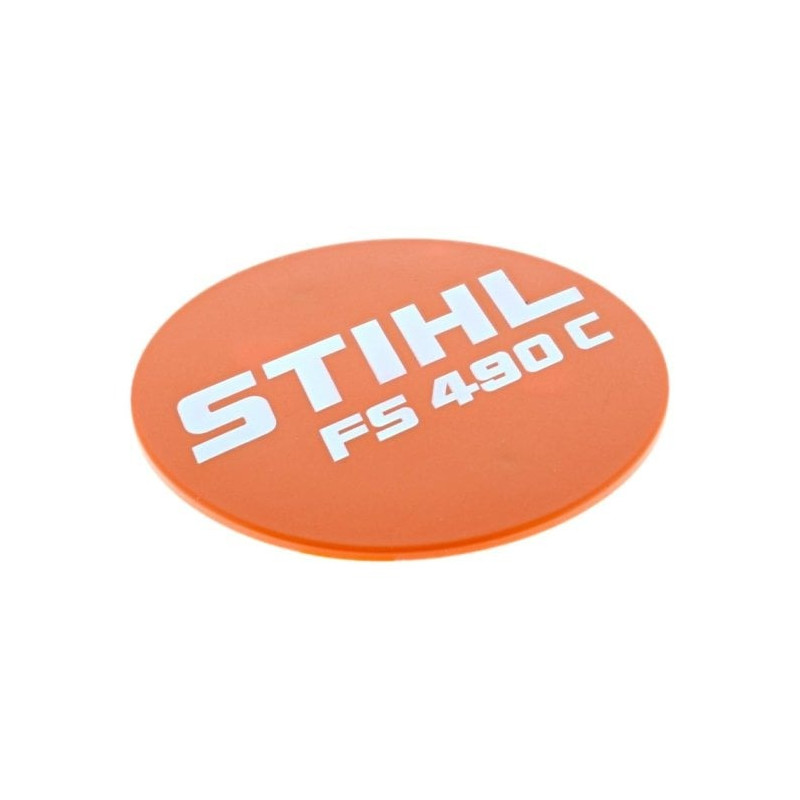 Plaque matricule FS 490 C d'origine Stihl référence 4148 967 1506