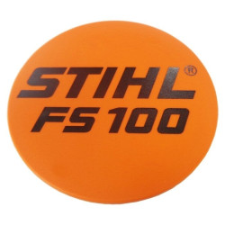 Plaque matricule fs 100 d'origine Stihl référence 4180 967 1501