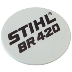 Plaque matricule br 420 d'origine Stihl référence 4203 967 1506