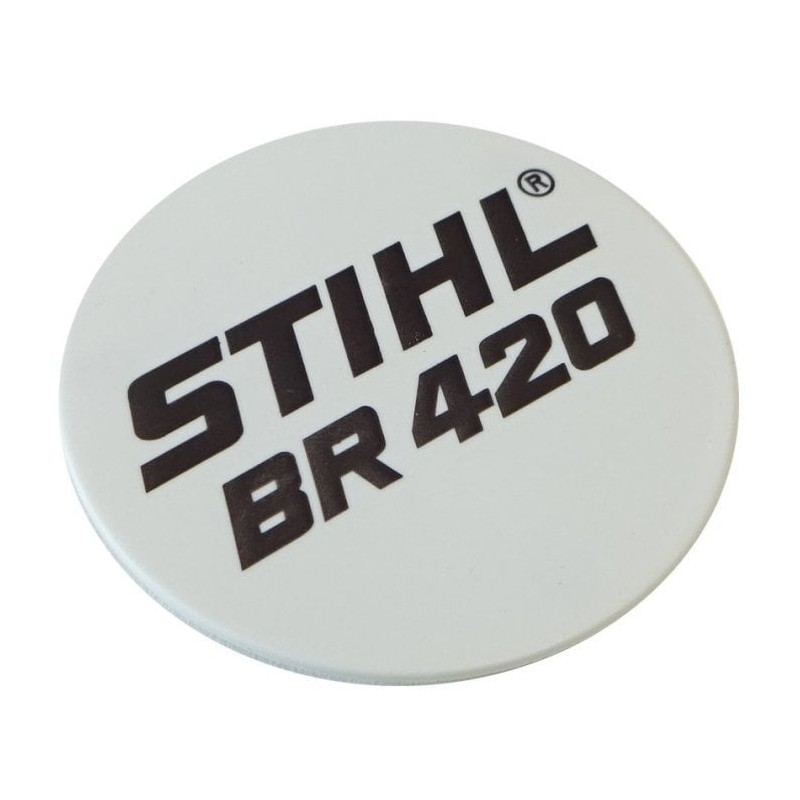 Plaque matricule br 420 d'origine Stihl référence 4203 967 1506