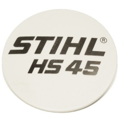 Plaque matricule hs 45 d'origine Stihl référence 4228 967 1500