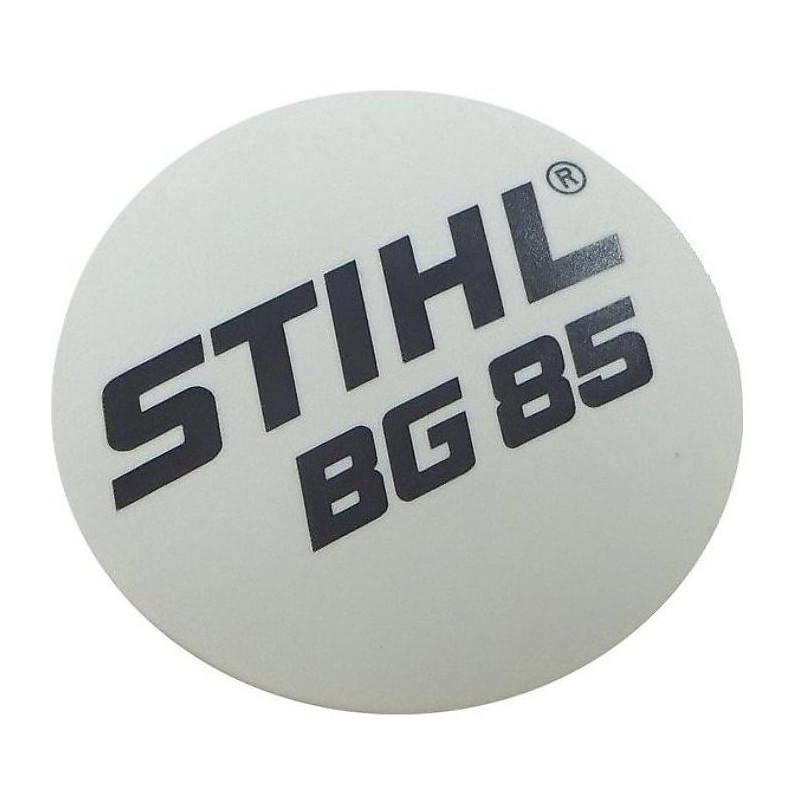 Plaque matricule bg 85 d'origine Stihl référence 4229 967 1502