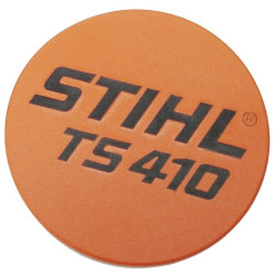 Plaque matricule ts 410 d'origine Stihl référence 4238 967 1500