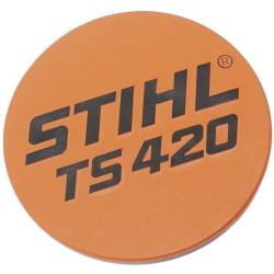 Plaque matricule ts 420 d'origine Stihl référence 4238 967 1501