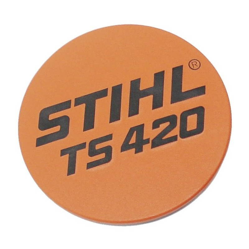 Plaque matricule ts 420 d'origine Stihl référence 4238 967 1501