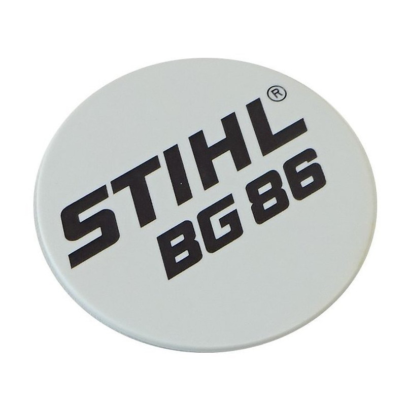 Plaque matricule bg 86 d'origine Stihl référence 4241 967 1504