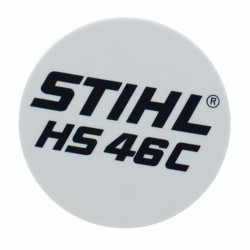 Plaque matricule hs 46c d'origine Stihl référence 4242 967 1501