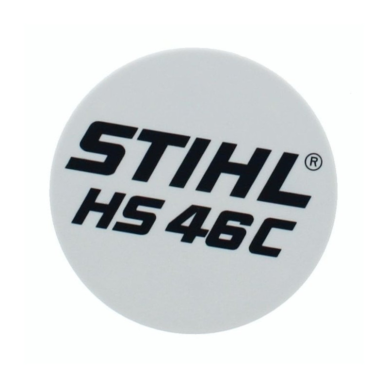 Plaque matricule hs 46c d'origine Stihl référence 4242 967 1501