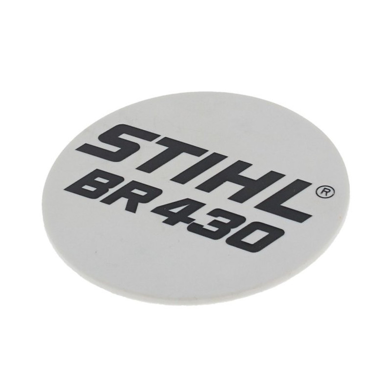Plaque matricule br 430 d'origine Stihl référence 4244 967 1502