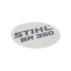 Plaque matricule br 350 d'origine Stihl référence 4244 967 1503