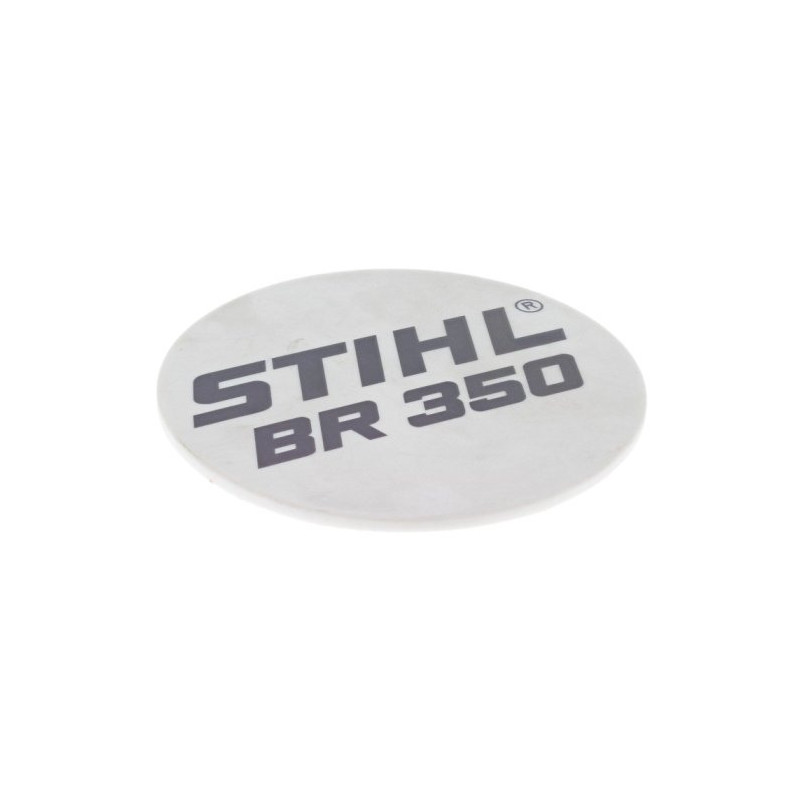 Plaque matricule br 350 d'origine Stihl référence 4244 967 1503
